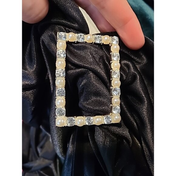 Vtg Y2K Speechless Halter Pleated Dress Size Small Black Babydoll Satin Gatsby - Picture 12 of 12